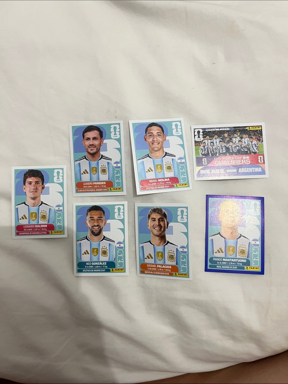 Panini Argentina Football Sticker Set - Light Blue & White